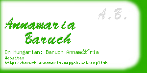annamaria baruch business card